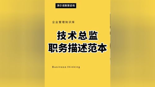 技术总监职务描述范本（适用于生产制造与品牌电商企业）